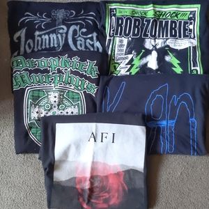 5 Rock band shirts